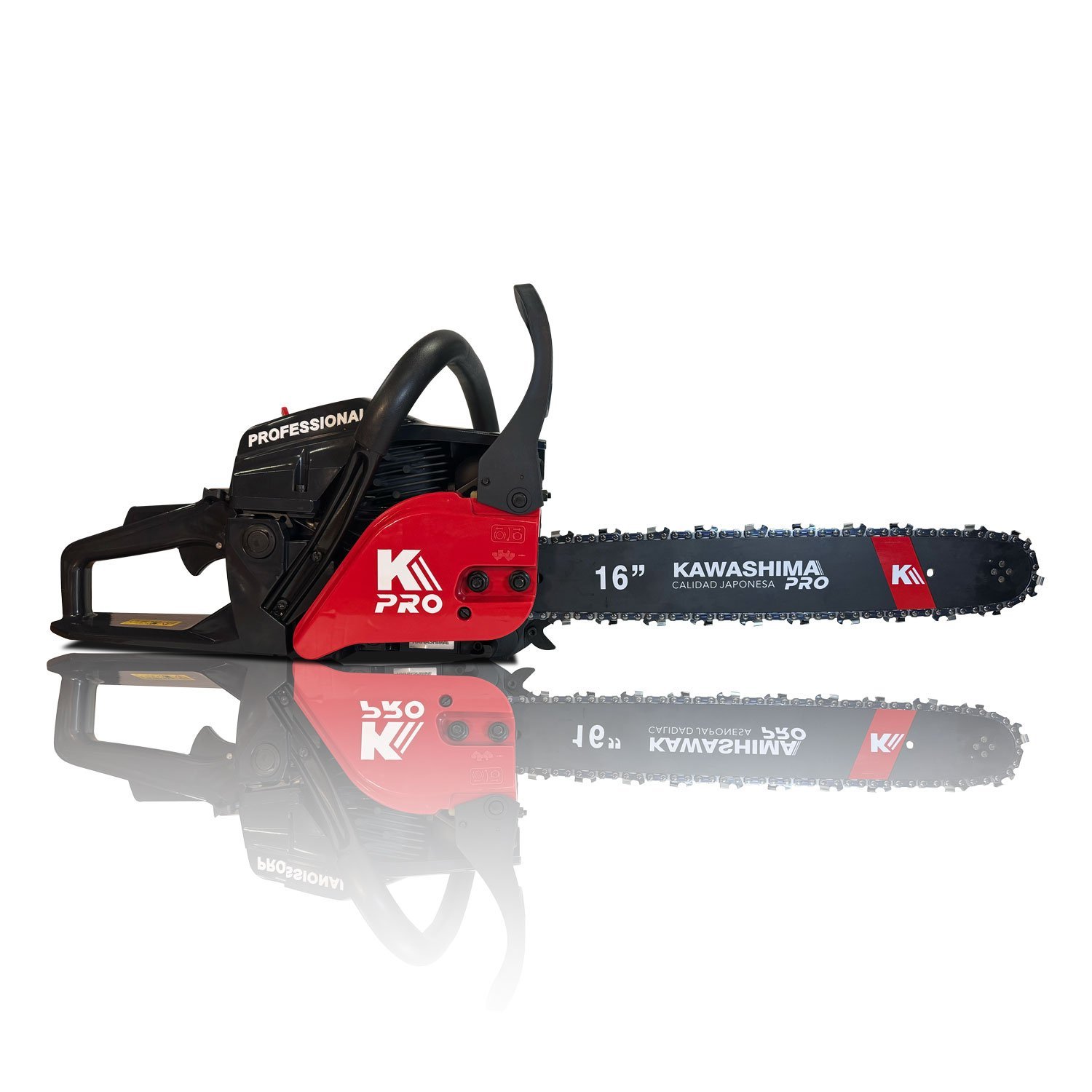 MOTOSIERRA PROFESIONAL 52 CC CON 2 BARRAS Y CADENA 16 PULG - KAWASHIMA PRO